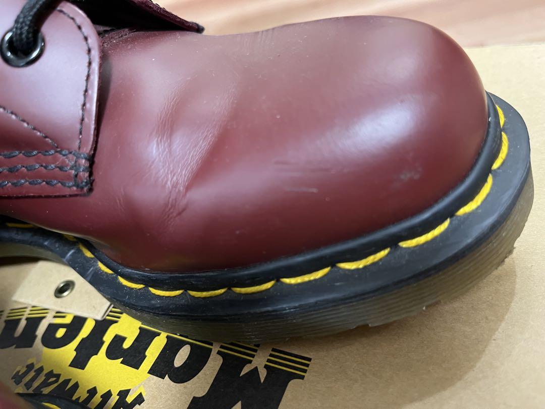 【美品】ドクターマチン　ラバーソール　バーガンディ 中古】dr.martens(ドクターマーチン)メンズ8ホール【UK6】24.5cm