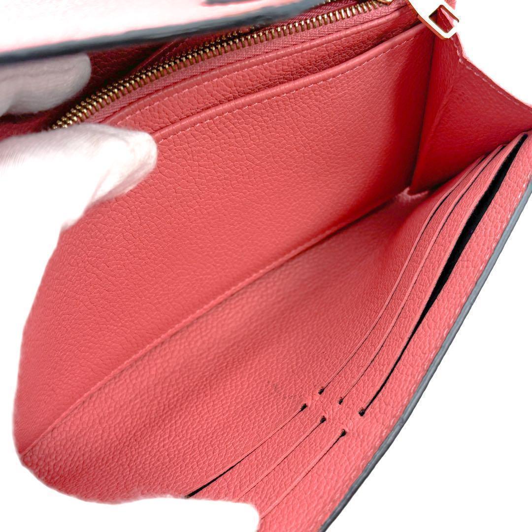 【極美品✨限定色✨新型】ルイヴィトン アンプラント サラ 長財布 ピンク