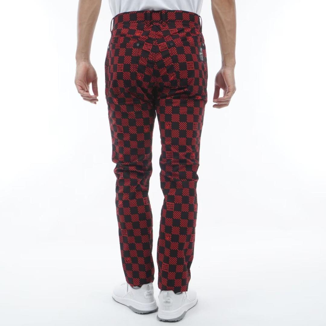 新品　マスターバニー　パーリーゲイツ　ストレッチパンツ　チェッカーフラッグ　人気 新品 マスターバニー パーリーゲイツ ストレッチパンツ 岩井姉妹