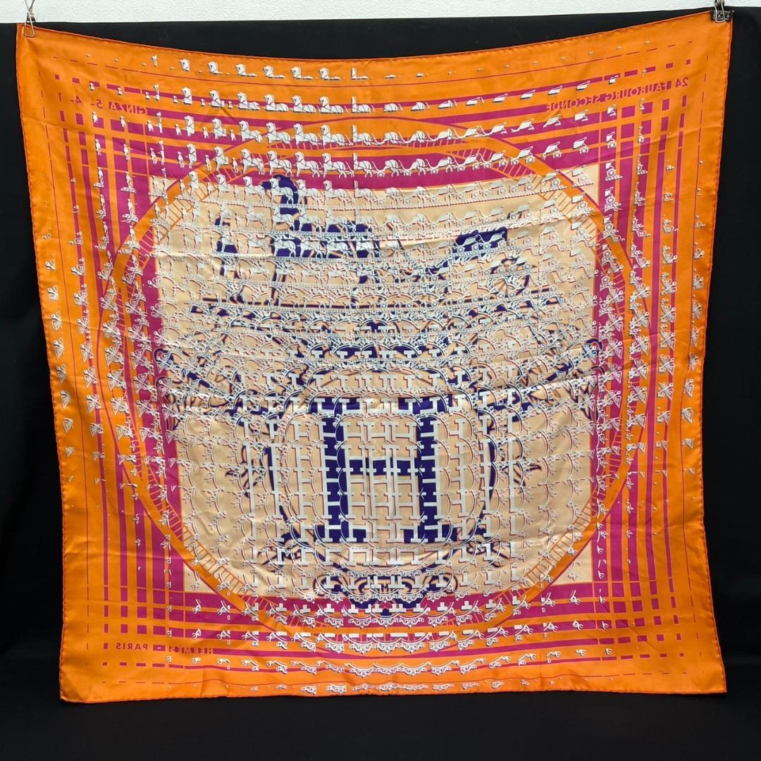 HERMES カレ90 大判スカーフ 24 FAUBOURG SECONDE