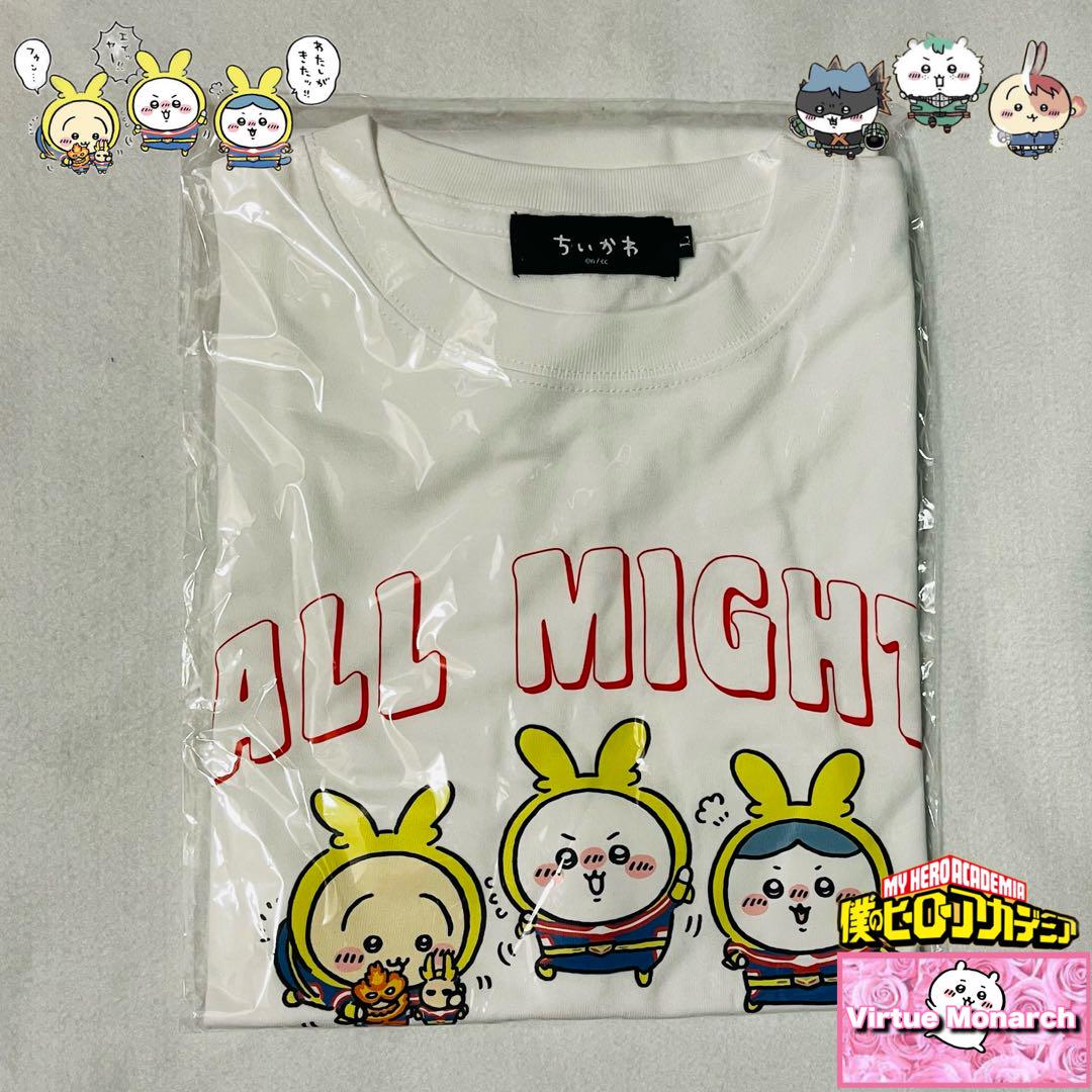 僕のヒーローアカデミア×ちいかわ Tシャツ ALL MIGHT Bibian 比比昂 - 新品 僕のヒーローアカデミア × ちいかわ T
