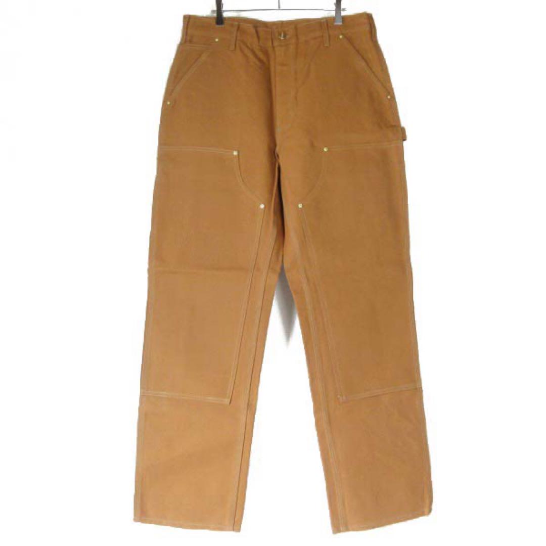 新品 USA製 carhartt ダブルニー ペインターパンツ 34×32 茶系