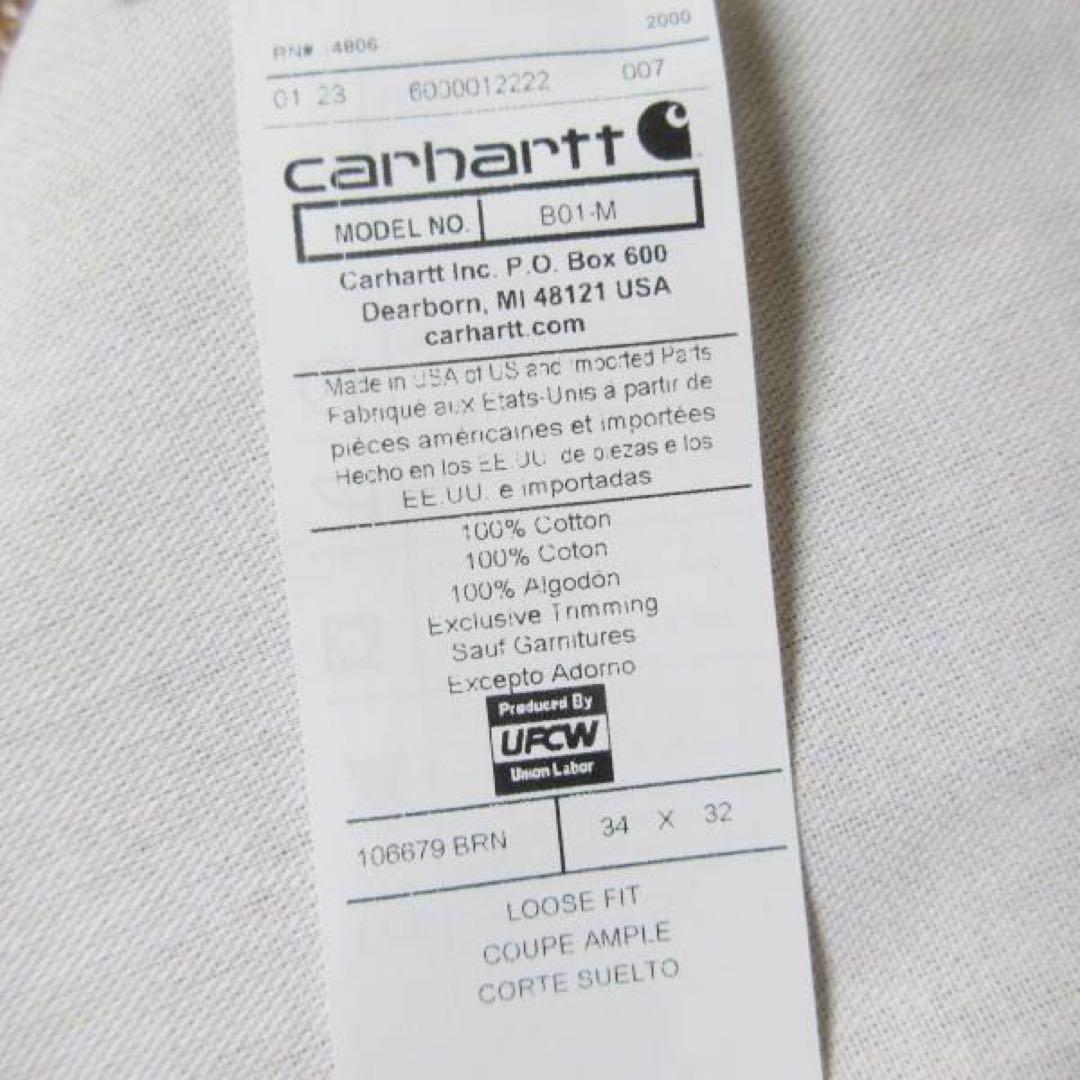 新品 USA製 carhartt ダブルニー ペインターパンツ 34×32 茶系
