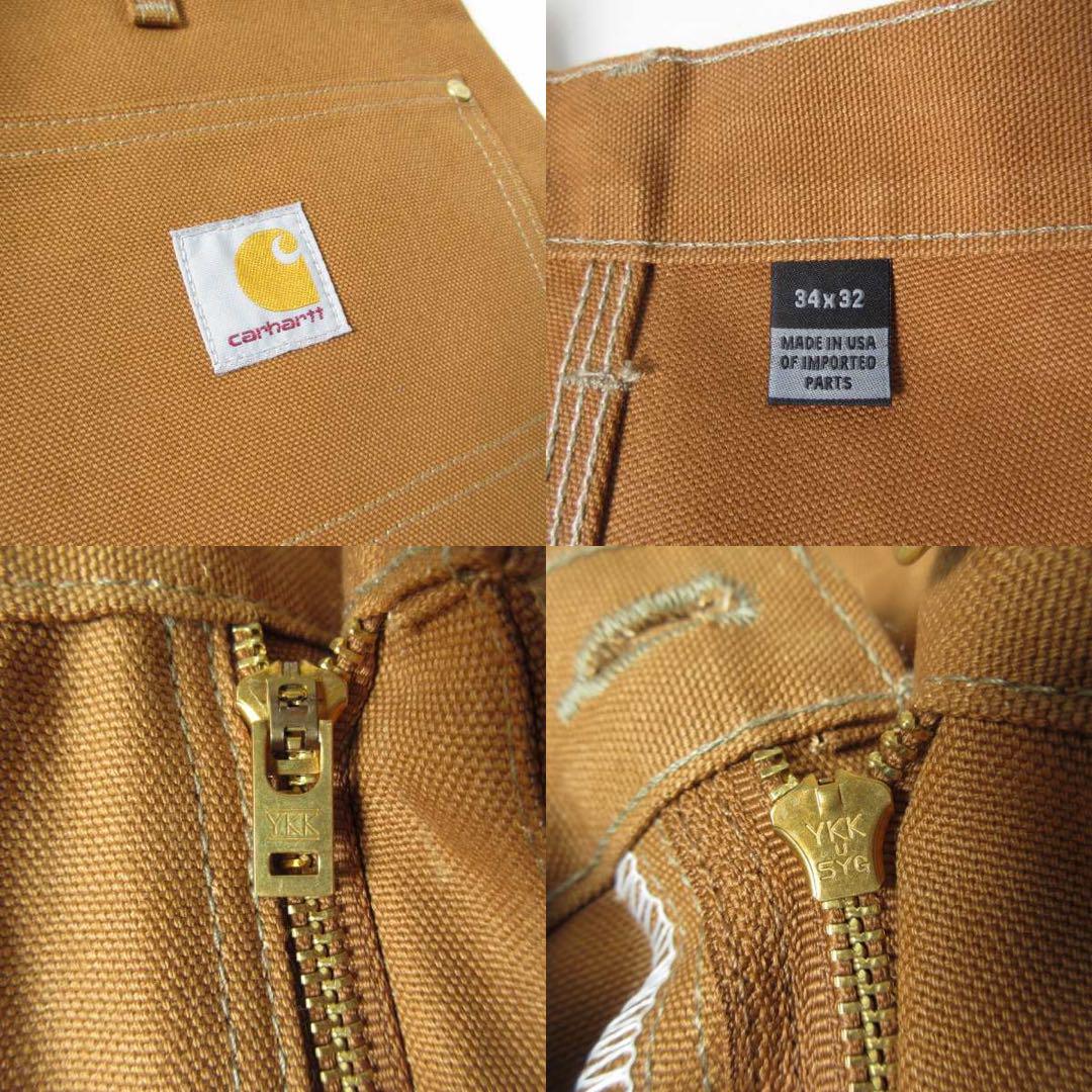 新品 USA製 carhartt ダブルニー ペインターパンツ 34×32 茶系
