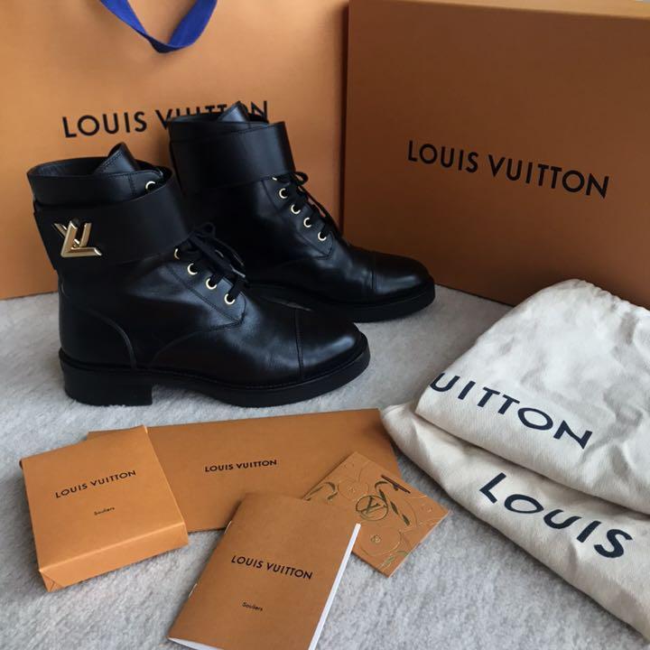 24cm【現金特価】 (正規品)美品ルイヴィトン♡ブーツワンダーランド 代引き可 ブーツ VUITTON 美品 ルイヴィトン LOUIS ブーツ