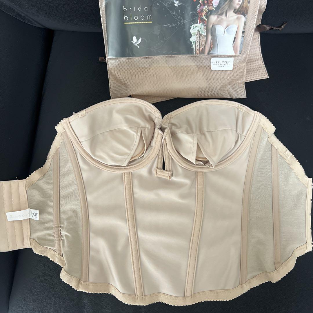 bridal bloom ブライダルブルーム ビスチェ F65 ロイヤルベージュ bridal bloom ブライダルブルーム レースアップビスチェ F65