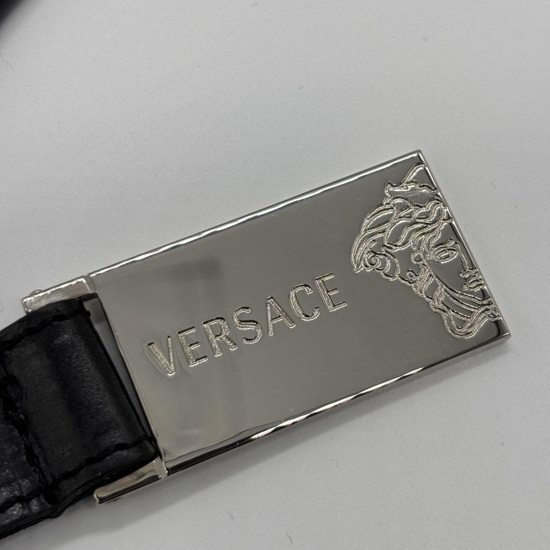 【未使用保管品】ヴェルサーチ キーホルダー キーリング メデューサ 刻印 レザー
