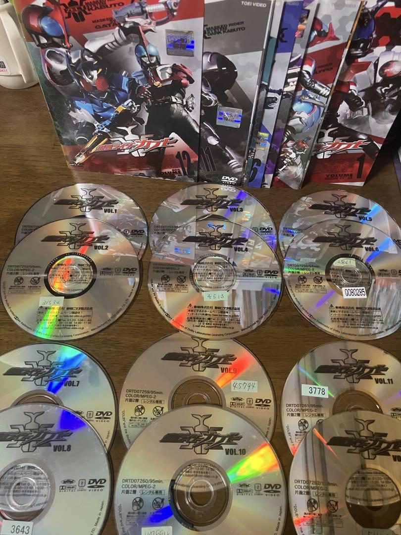 仮面ライダーカブト レンタル落ちDVD 全12巻セット ケース無し