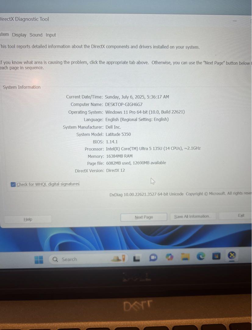 Windowsノート本体 Dell Latitude 5350 Core Ultra5 135U 16gb