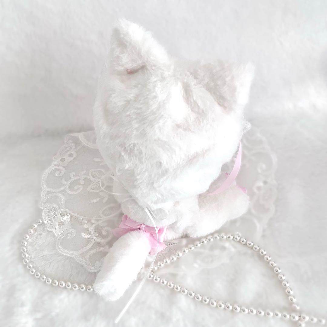 16cm ♡♡ ピンクいちごねこちゃん ぬい服 おすわり 着ぐるみ ぴんく 猫