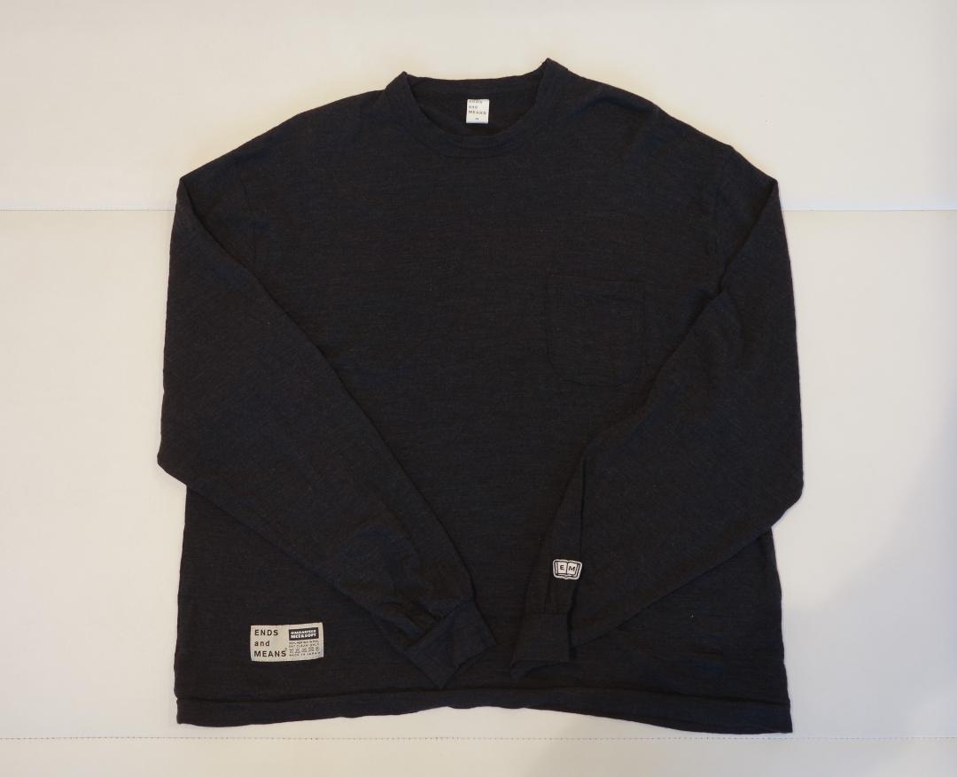 ENDS and MEANS　メリノロングスリーブTシャツ　Mサイズ