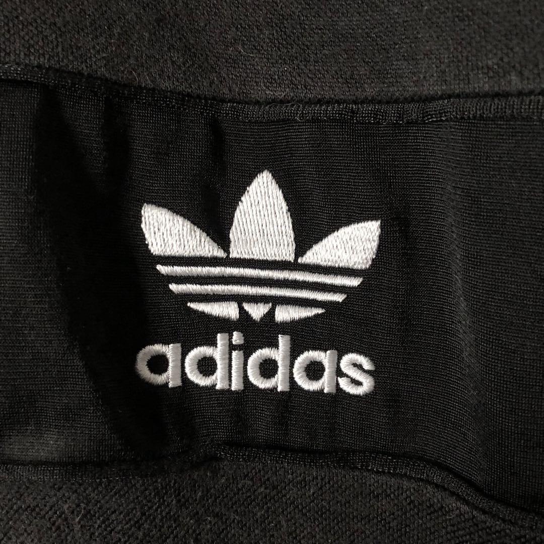 【★adidas×ゆるダボ】4XO 刺繍ロゴ トラックジャケット 黒 ジャージ