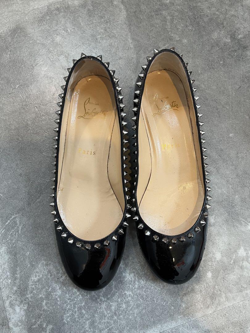 Christian Louboutin 黒 スタッズ パンプス