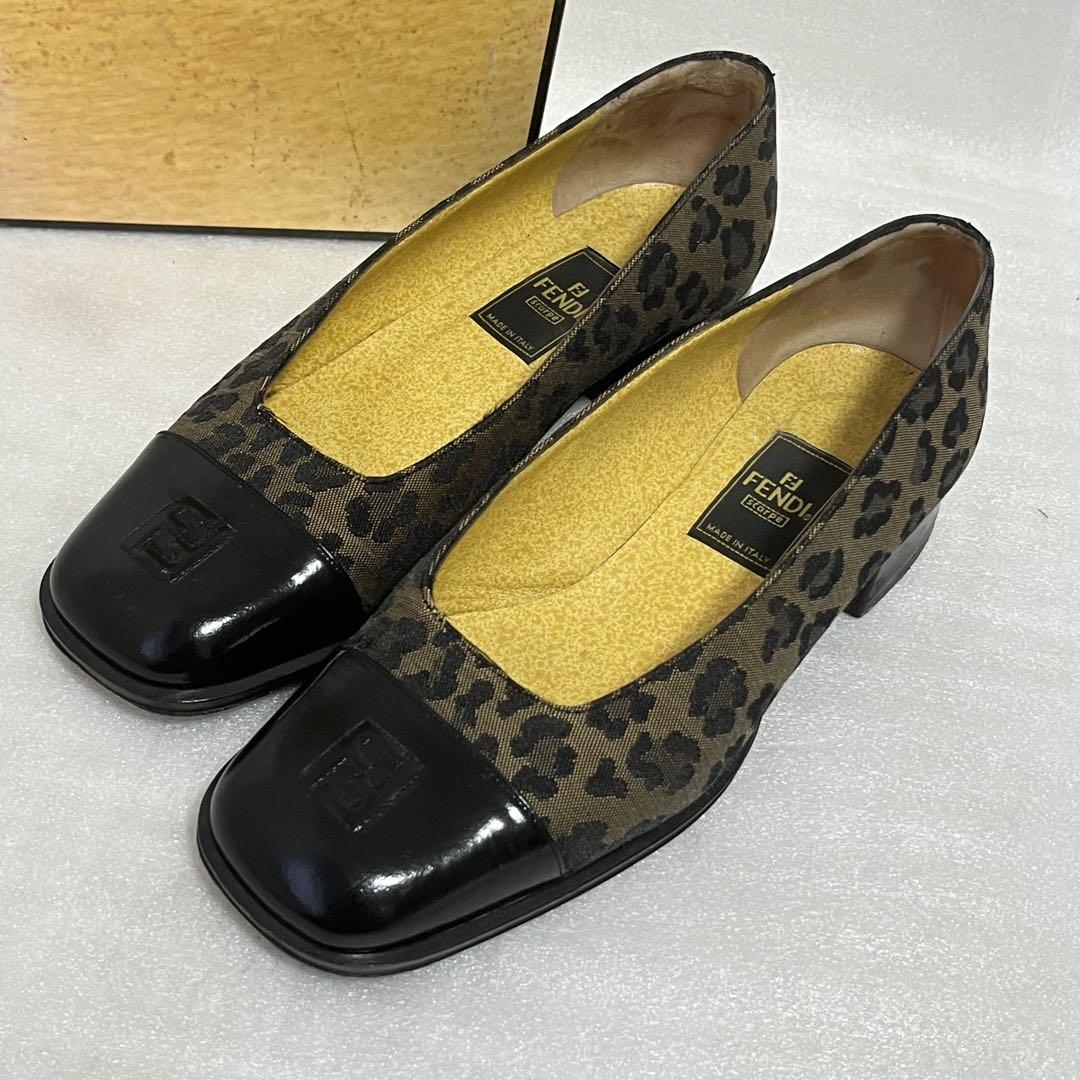 FENDI ヒョウ柄 パンプス 5cmヒール 箱付き