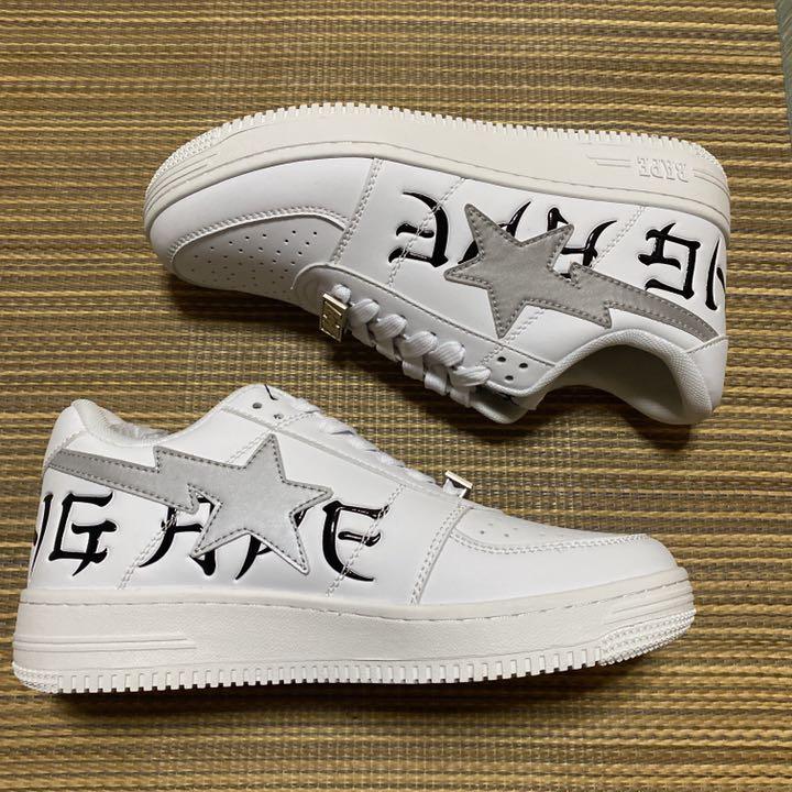KAWS × BAPE STA leather sneakers a bathing ape shoes NIGO