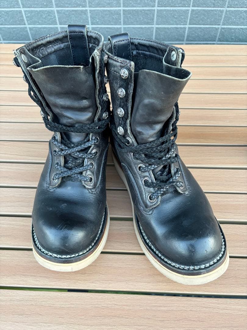 クロムハーツ ×ウエスコ ジョブマスター レースアップ レザーブーツ 8.5E27cm CHROME HEARTS