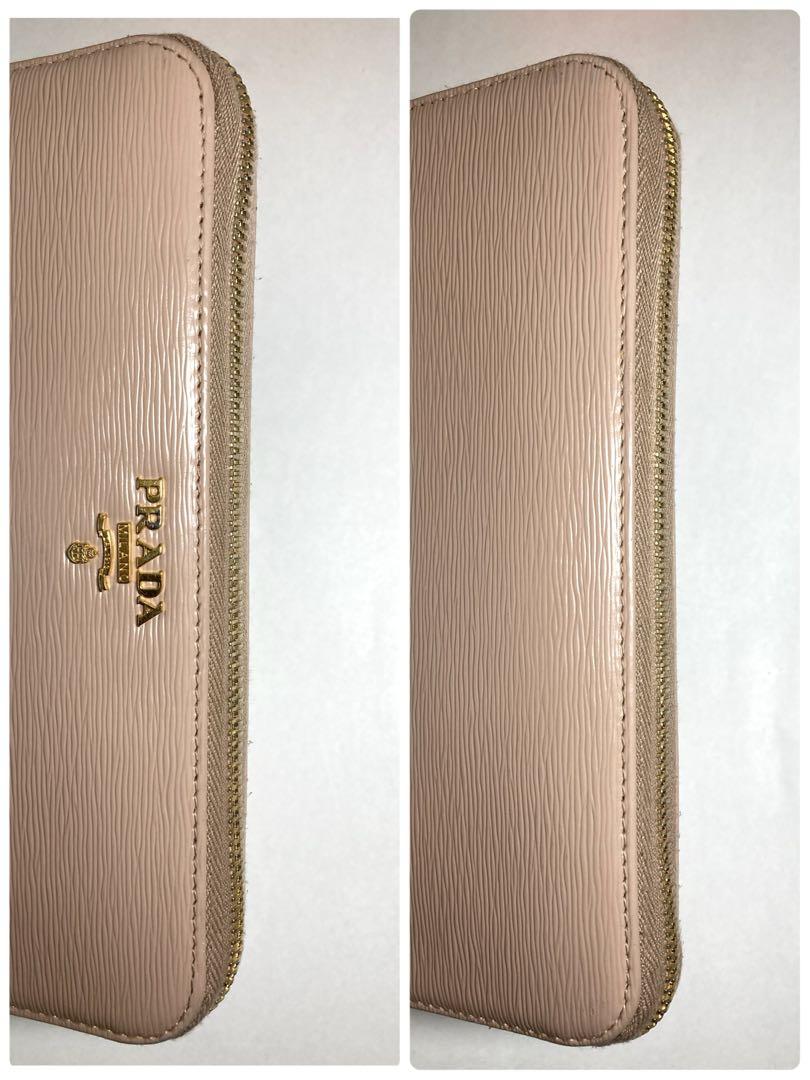 美品 PRADA プラダ サフィアーノ レザー ラウンドファスナー 長