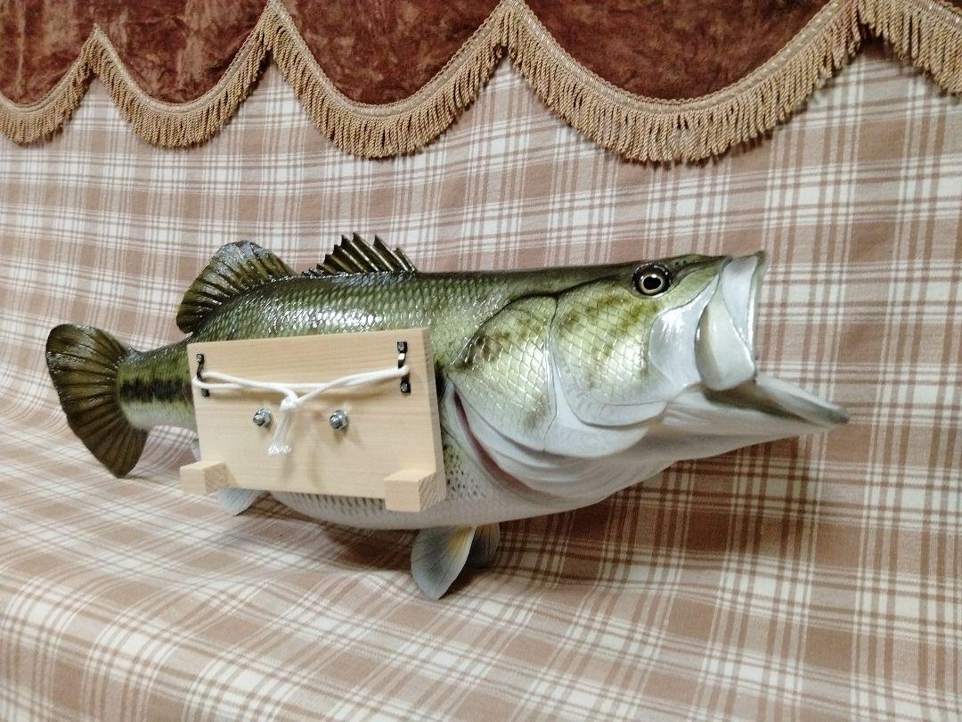 ハンドメイド　62cmブラックバス壁掛け　フィギュア　未塗装　ガレージキット