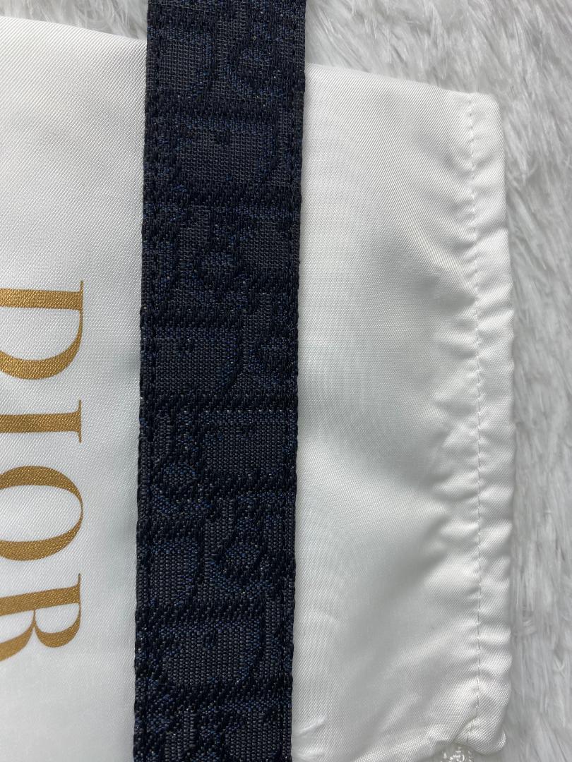 Dior ネイビー ロゴ入りベルト