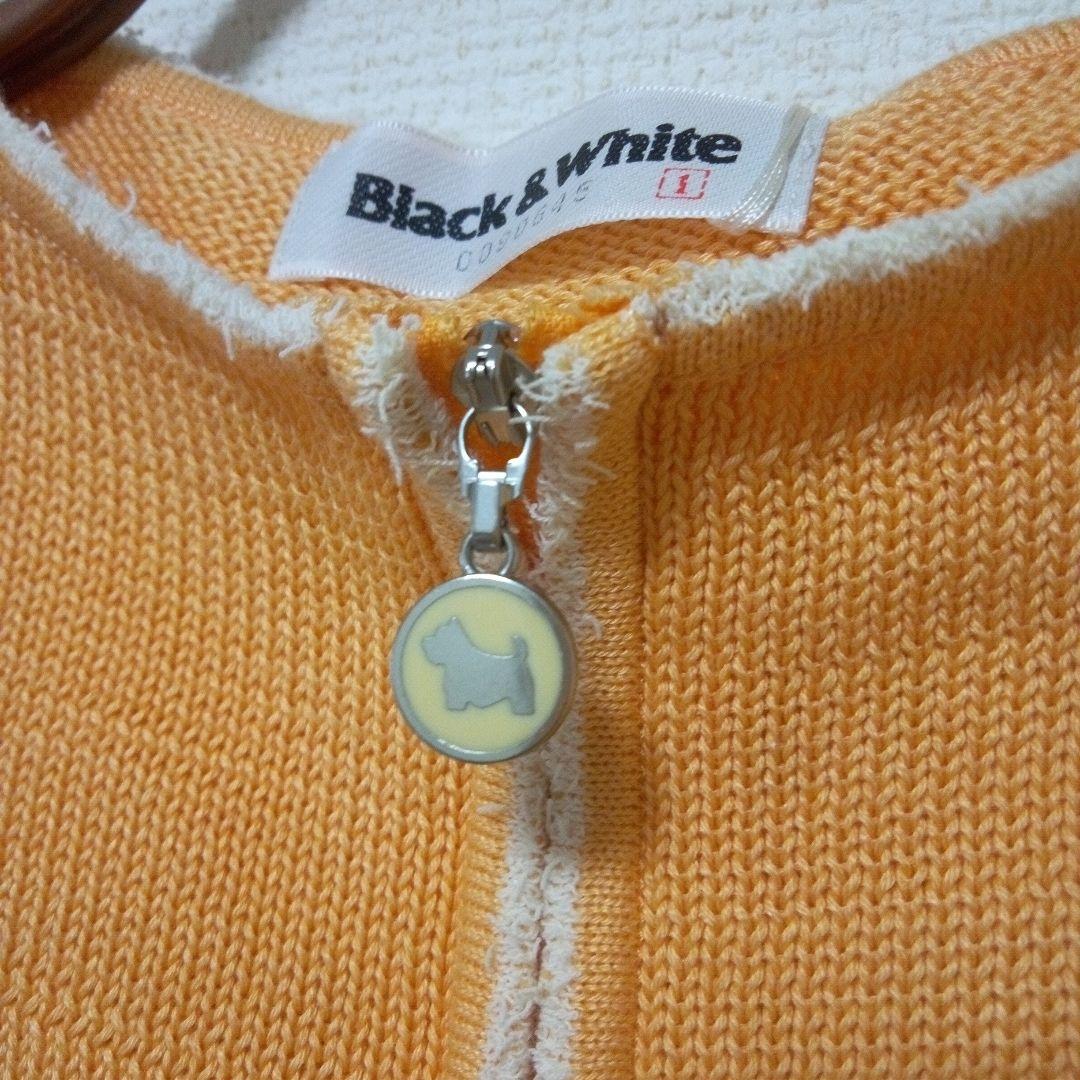 black&whiteゴルフウェア　オレンジ色 ノースリーブベスト 犬刺繍 25451_Front-Range-Collar_Blaze