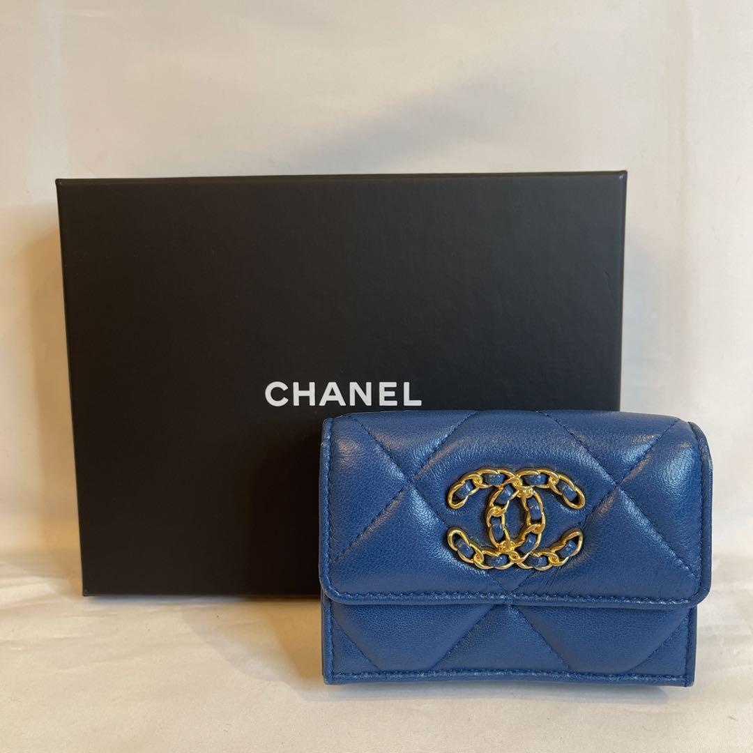 CHANEL ココマーク　スモールウォレット　ラムスキン