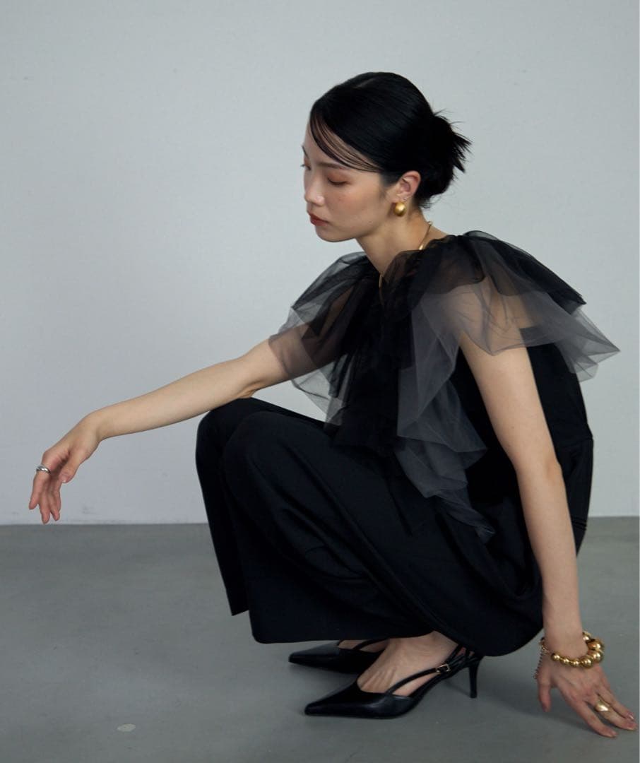 Trish チュールケープ+オールインワン　結婚式