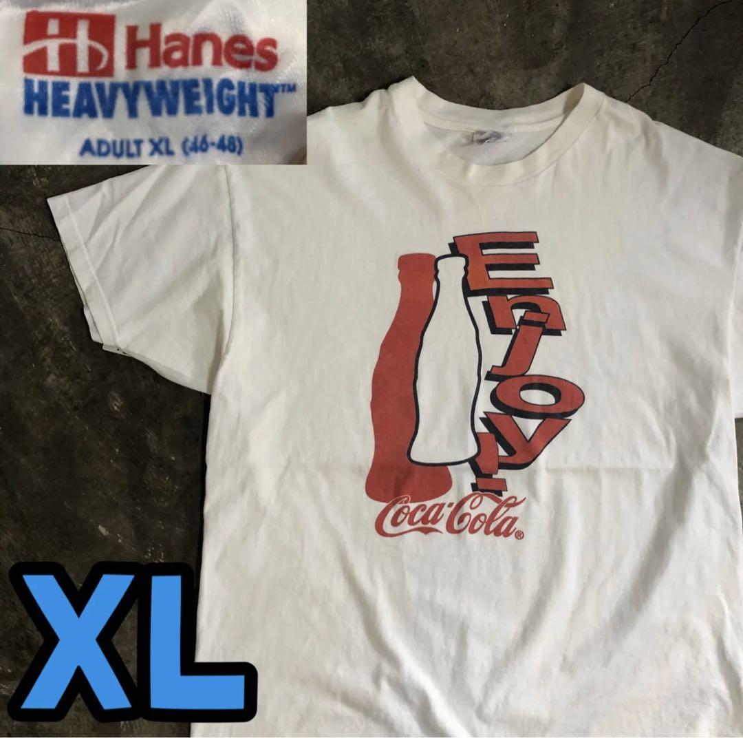 T4643 Hanes プリントTシャツ　Coca-Cola ビッグサイズ　古着
