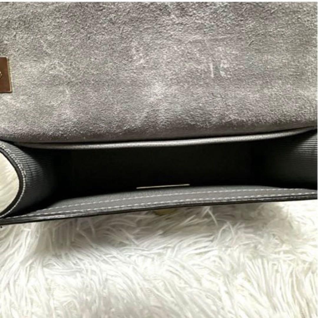 極美品✨FURLA フルラ ミミ チェーンショルダーバッグ ライトグレー