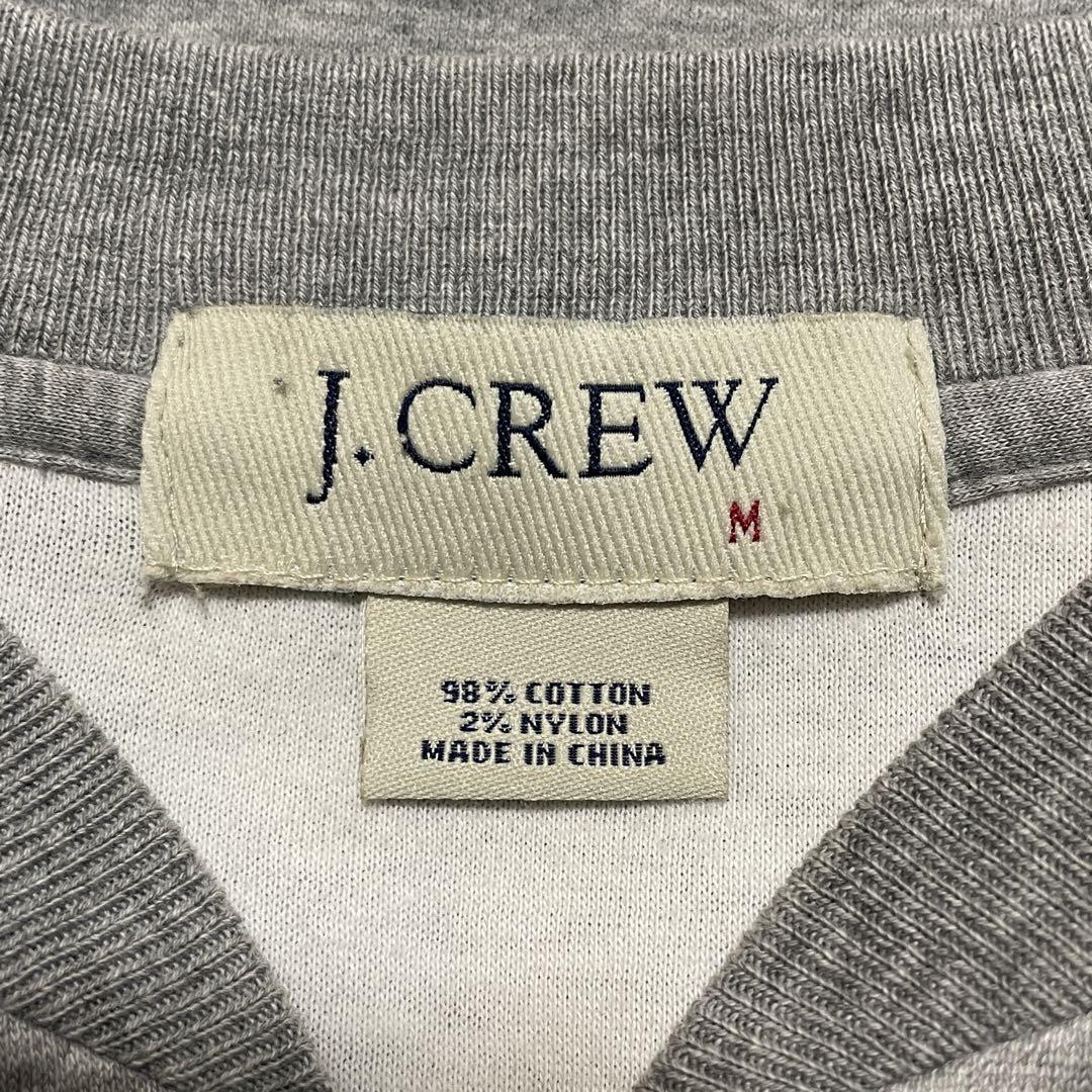 J.CREWジェークルースウェットトレーナーハーフジッププルオーバー灰色グレー