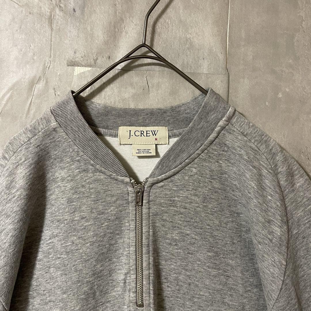J.CREWジェークルースウェットトレーナーハーフジッププルオーバー灰色グレー