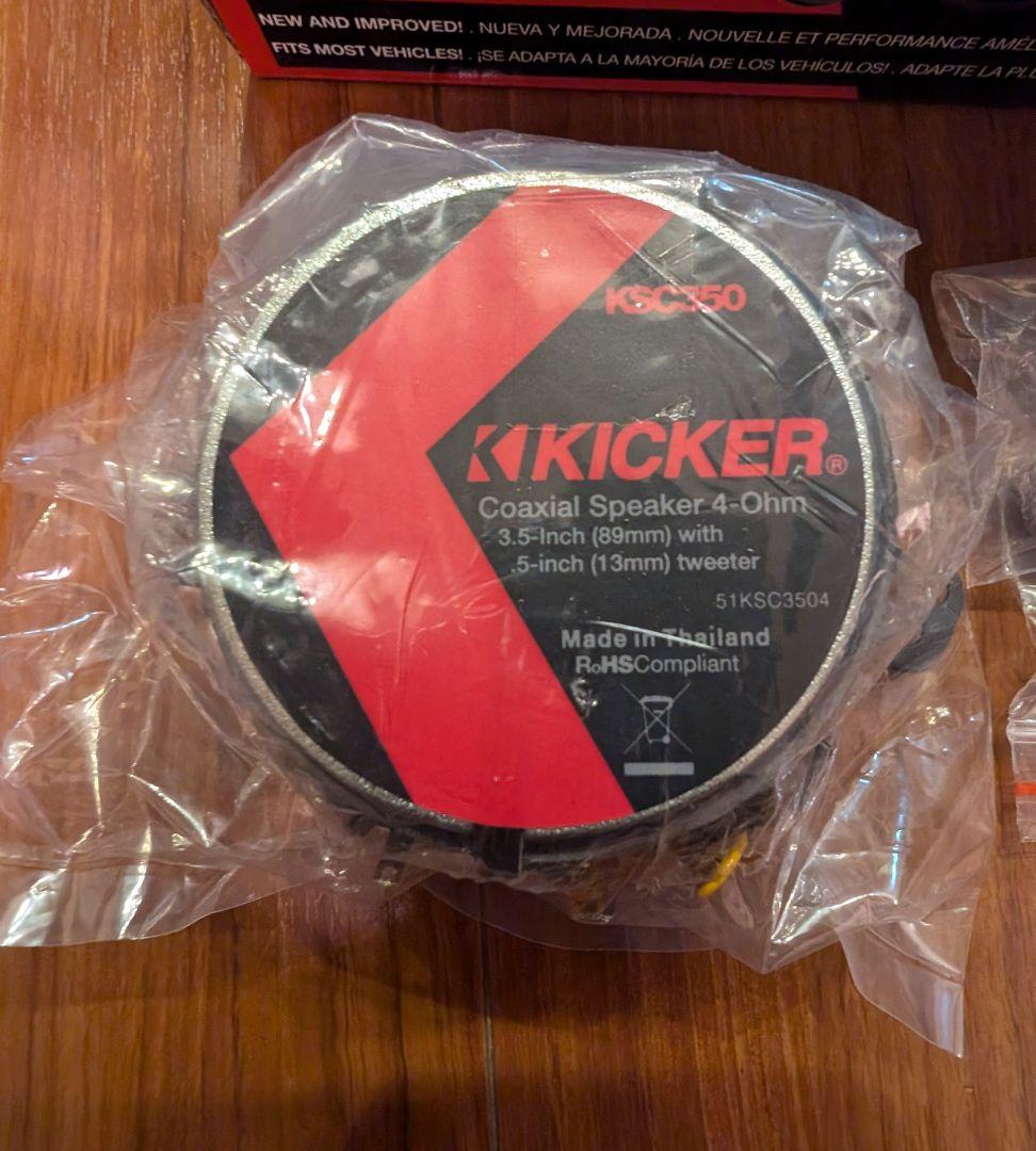 KICKER KSC3504 コアキシャルスピーカー 89mm 1個