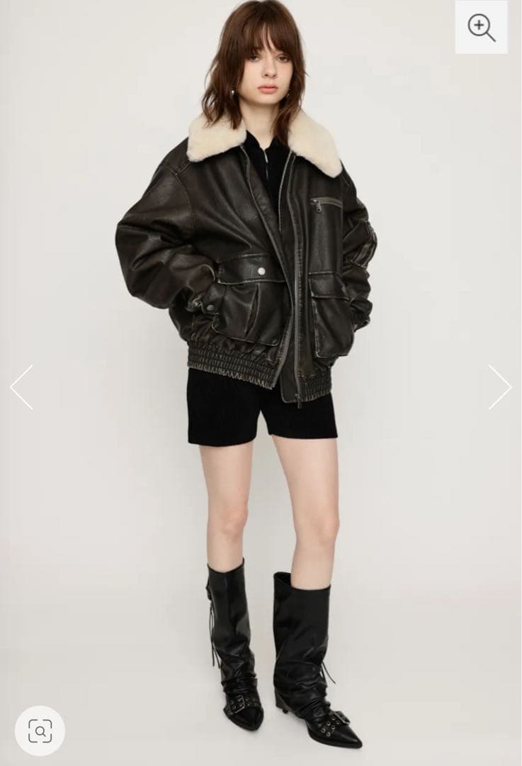 SLY /VINTAGE F/LEATHER S/ブルゾン/BLK 完売品 SLY /VINTAGE F/LEATHER S/ブルゾン/BLK 完売品