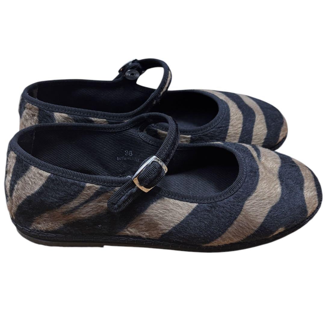 【新品】 SCIUSCIA シューシャ Maryjane Brown Zebra