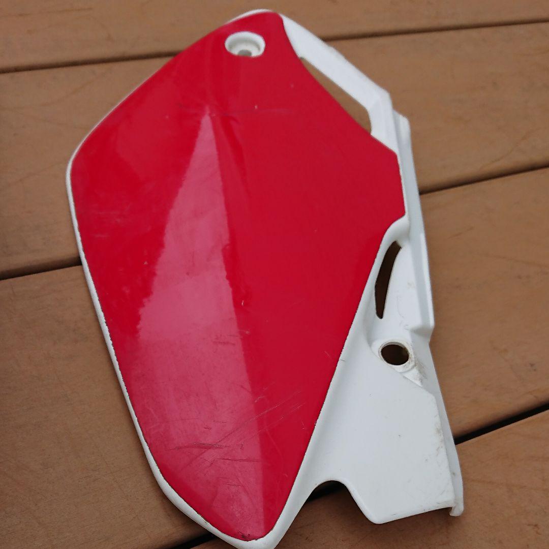 中古品 HONDA ホンダ CR85 CR85R2 サイドカバー カウル 赤色