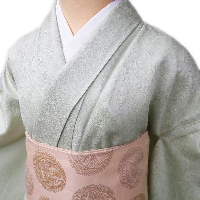 色無地 着物 中古 正絹 袷 紋付き 身丈162cm M A944-4 画像1