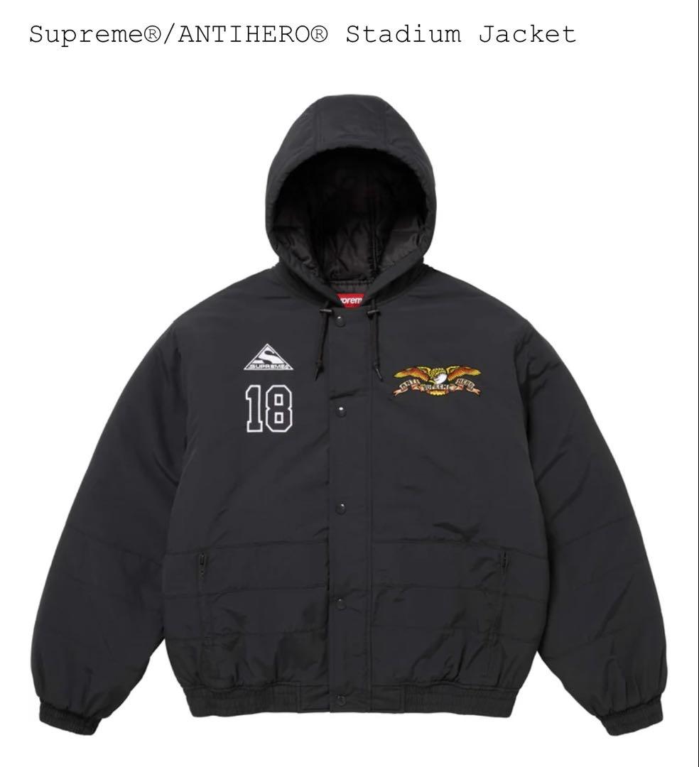 Supreme ANTIHERO Stadium Jacket L ブラック 黒L SUPREME