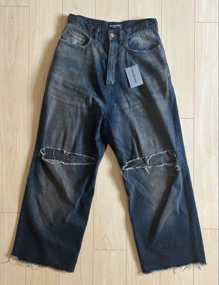 balenciaga 22aw destroyed skater jeans - メルカリ