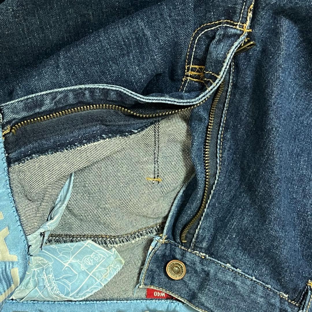 ハーフデニムパンツ40ビッグサイズ