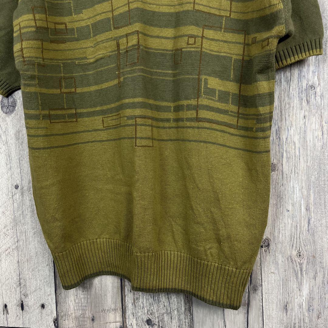 OLD ECKO UNLTD エコー 半袖 サマーニット ポロシャツ XXL