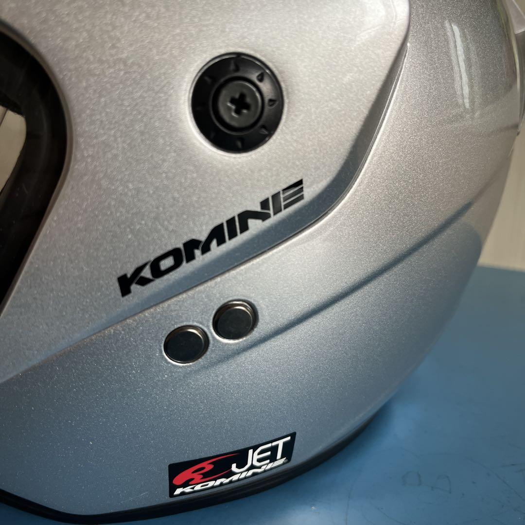 KOMINE 6JET シルバー ジェットヘルメット