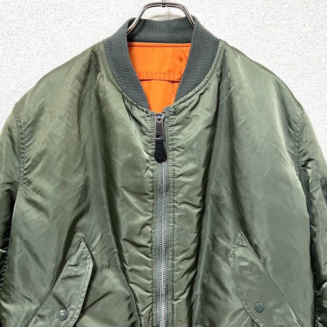 ALPHA INDUSTRIE ma-1 USA製 メンズ L セージグリーン