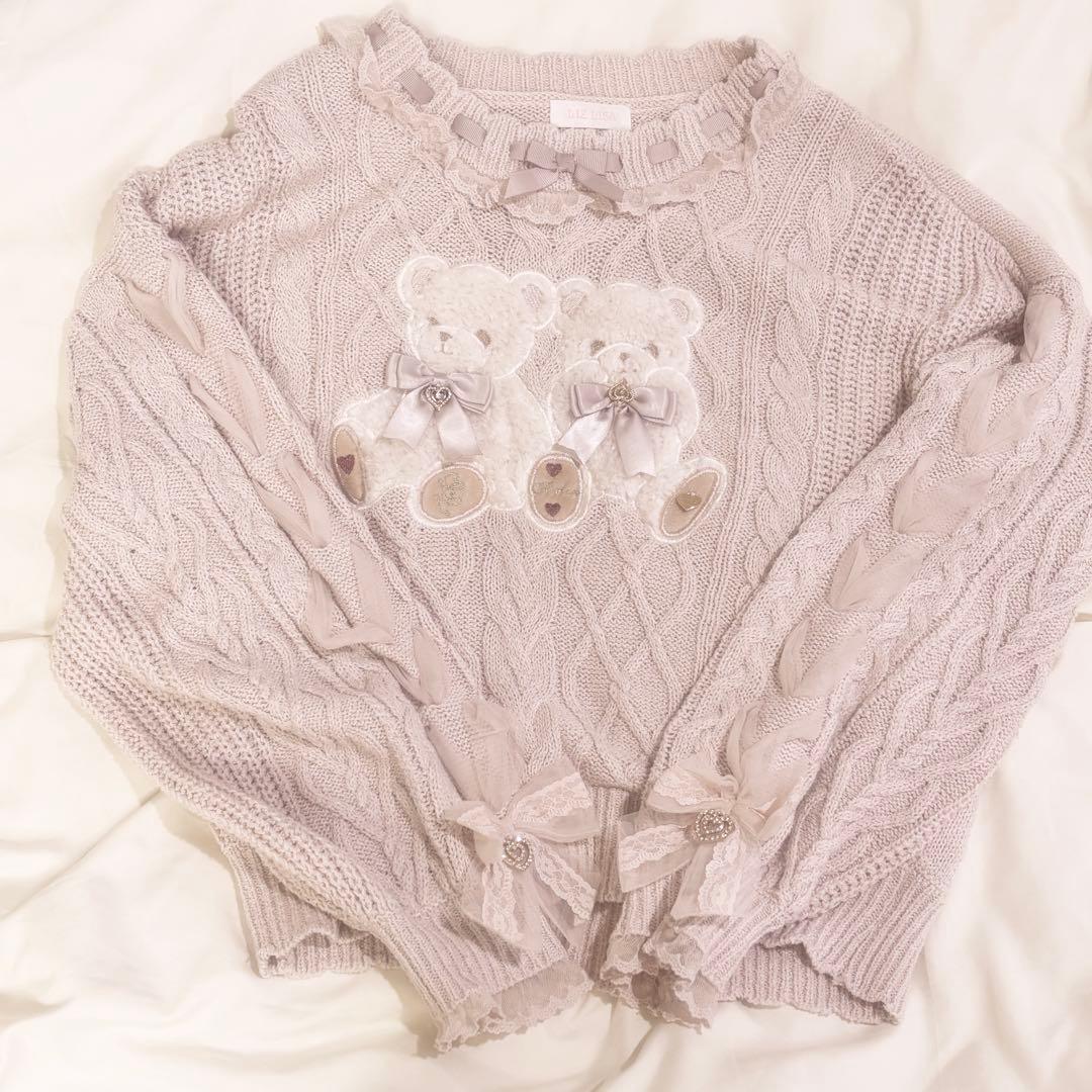 LISLISA リズリサ Twin Bearsニットトップス LIZ LISA Official Online Store Girly Fashion｜ Tokyo Kawaii Life