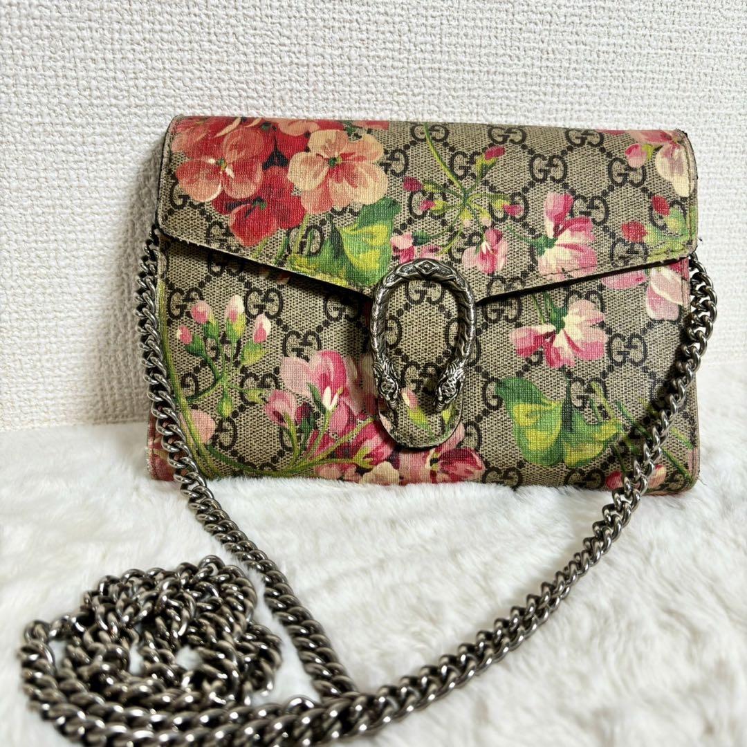 GUCCI デュオニュソス チェーンショルダーウォレット GGスプリーム