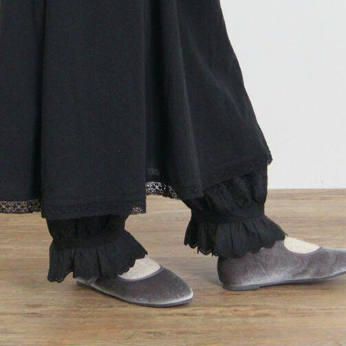 【新品タグ付】SM2 裾絞りレースペチパンツ ブラック