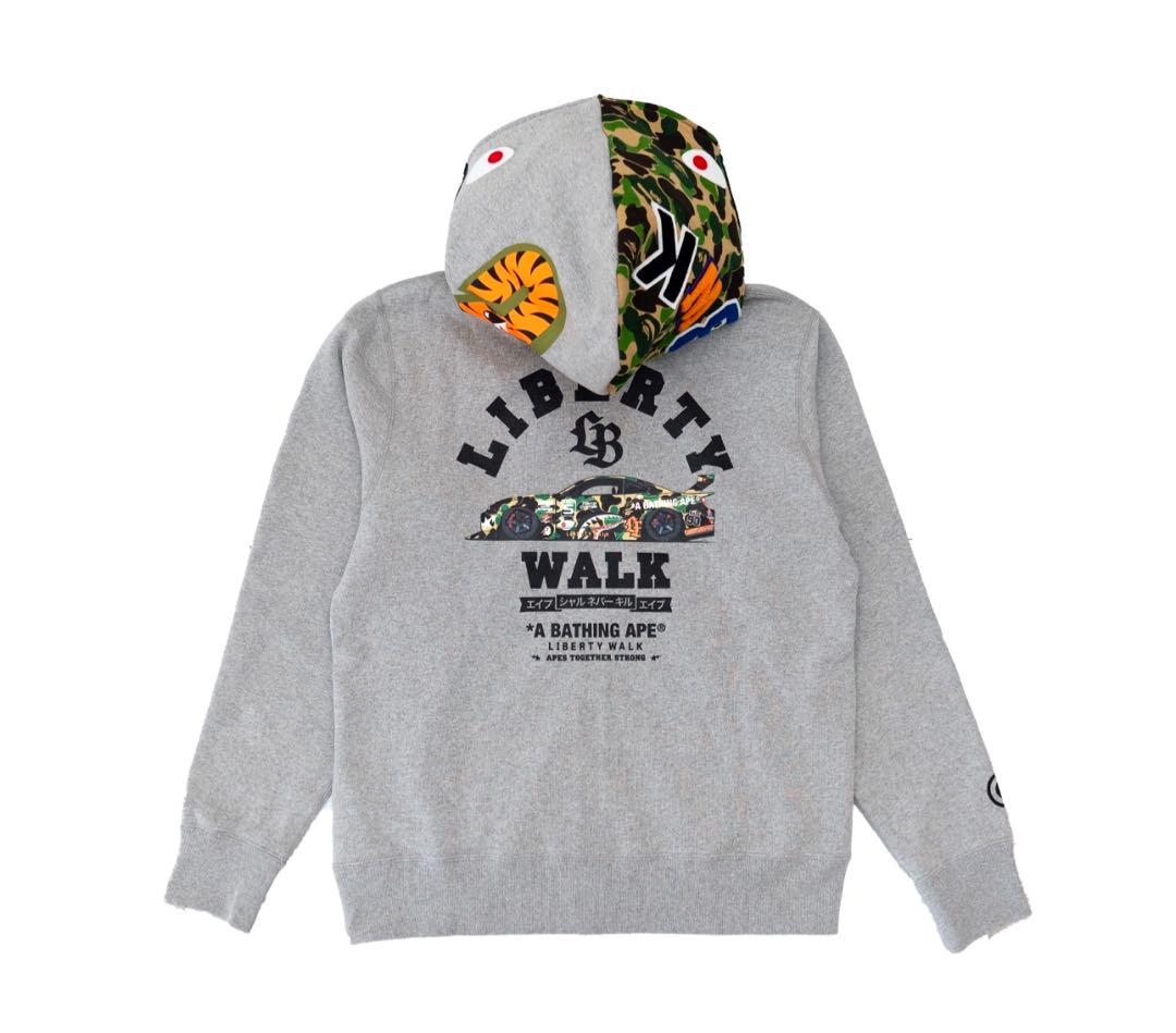 トップス BAPE X LBWK] S15 SHARK FULL ZIP HOODIE