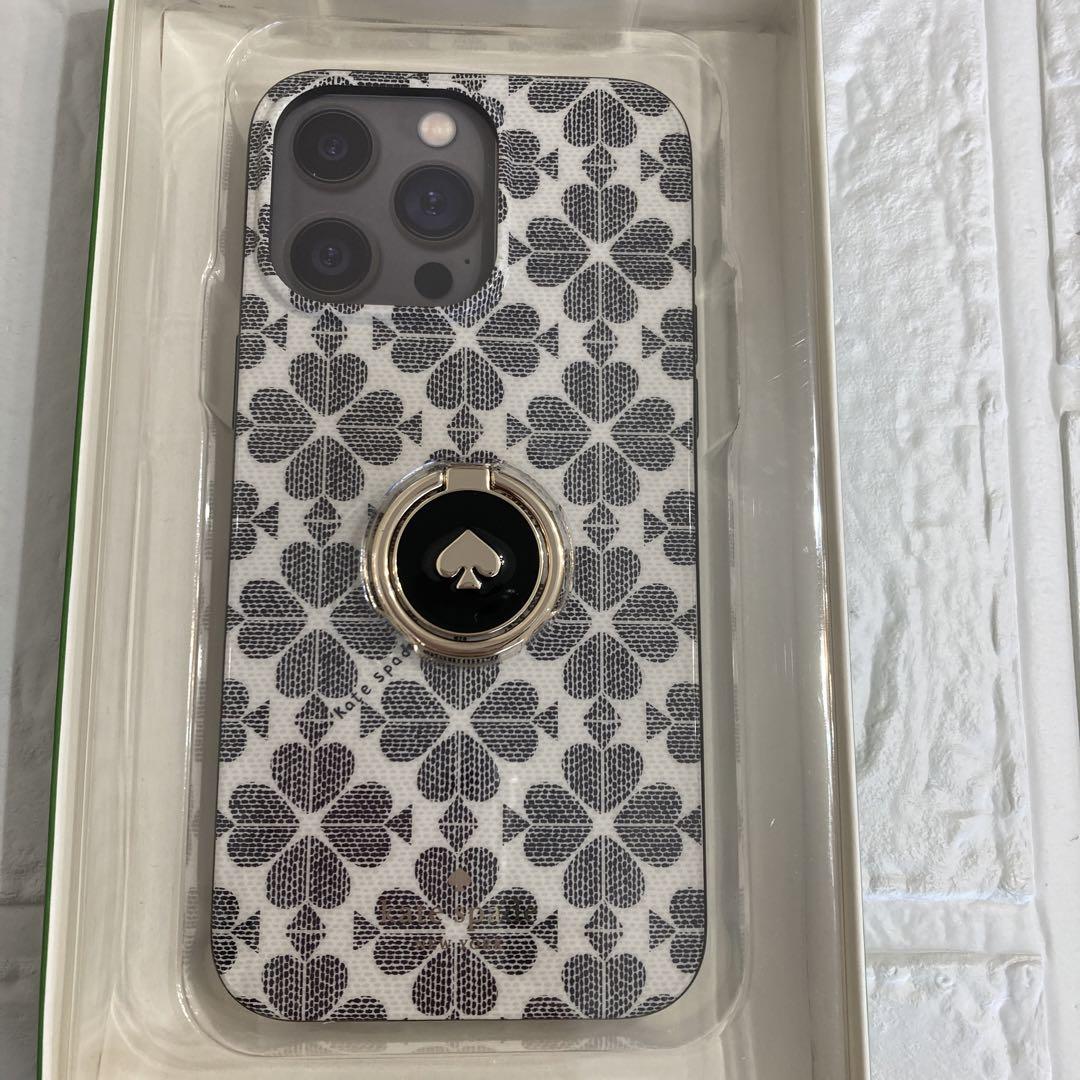 新品kate spade⭐️iPhone15 PRO MAXリング付きスマホケース