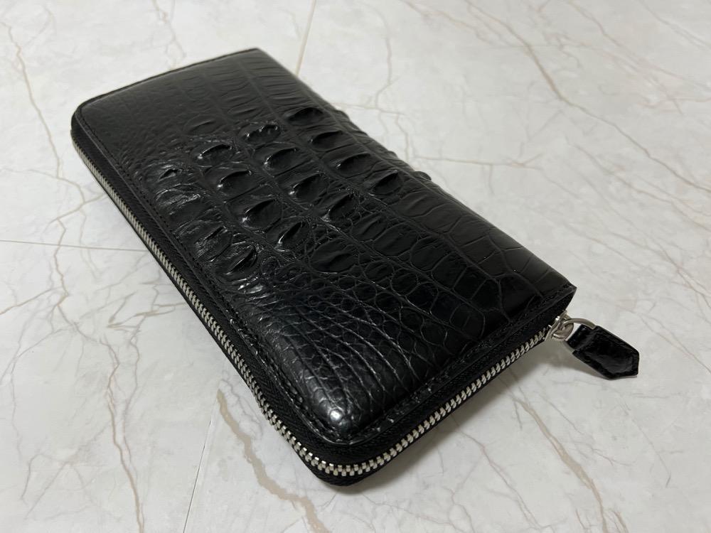 新品未使用　本革　高級　クロコダイル　長財布　ブラック-1 sankyo shokai [5%offクーポン]クロコダイル 長財布 メンズ