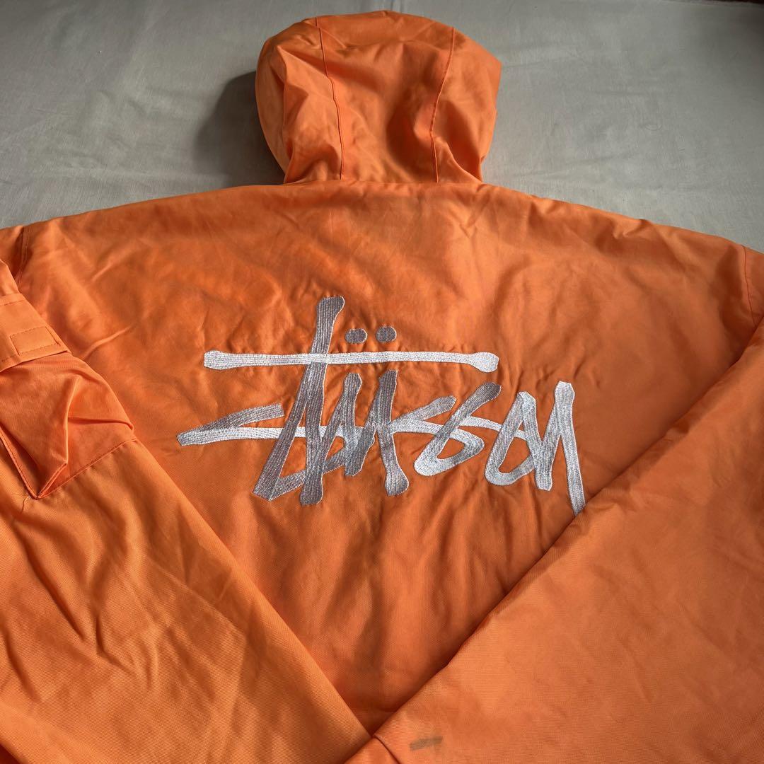 “BIG 刺繍ロゴ” old stussy ジップアップ アノラック USA製