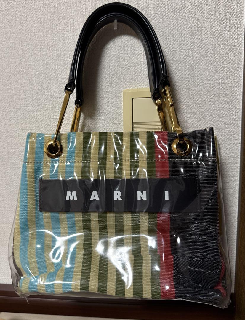 MARNI】マルニ グロッシーグリップトートバッグ S マルチカラー