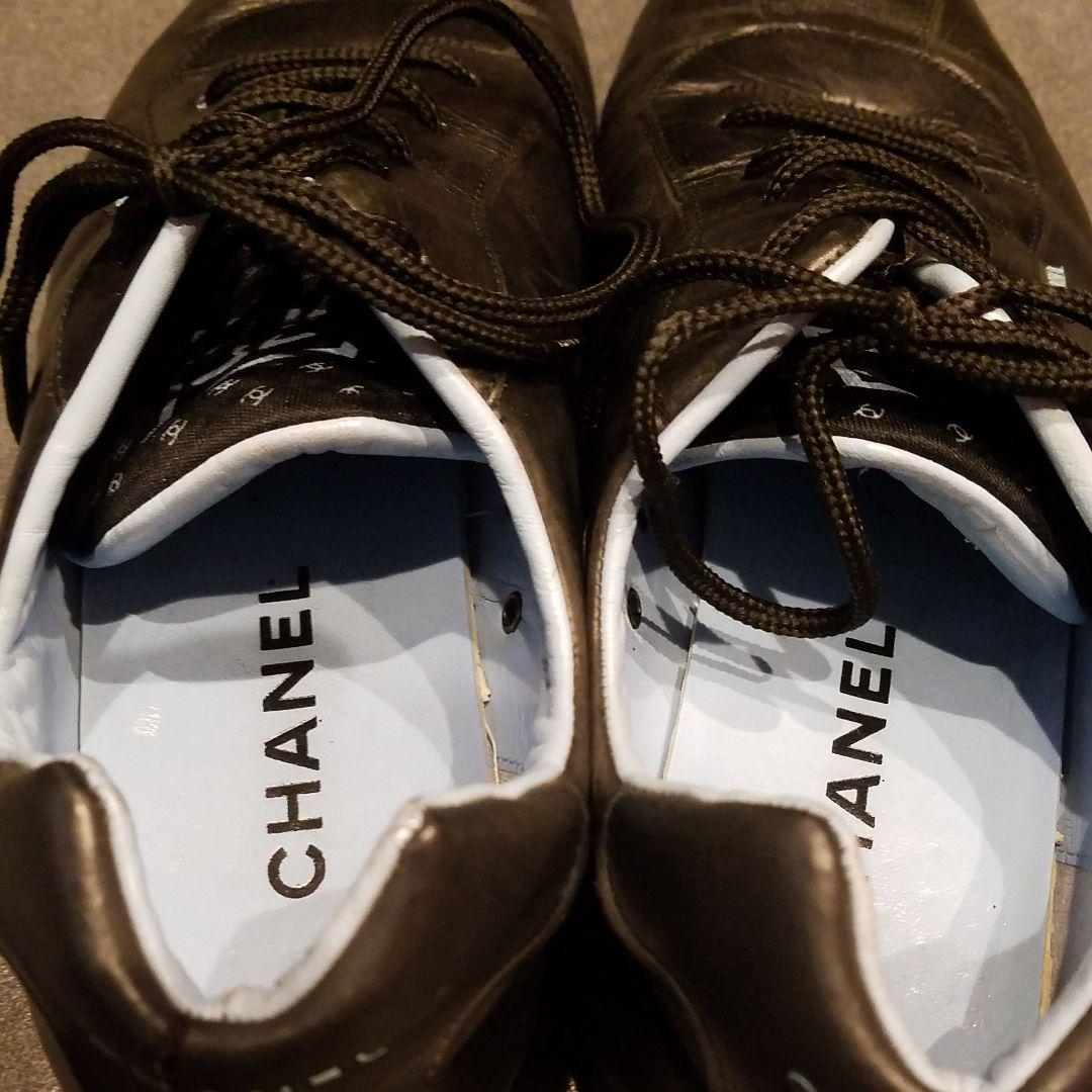 シャネル CHANEL レザースニーカー